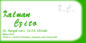 kalman czito business card