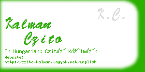 kalman czito business card